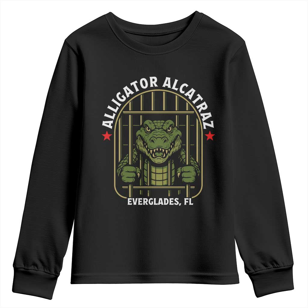 Funny Aligator Alcatraz Everglades Youth Sweatshirt Alligator Prison Alligatraz Meme - Wonder Print Shop