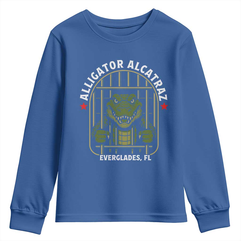 Funny Aligator Alcatraz Everglades Youth Sweatshirt Alligator Prison Alligatraz Meme - Wonder Print Shop