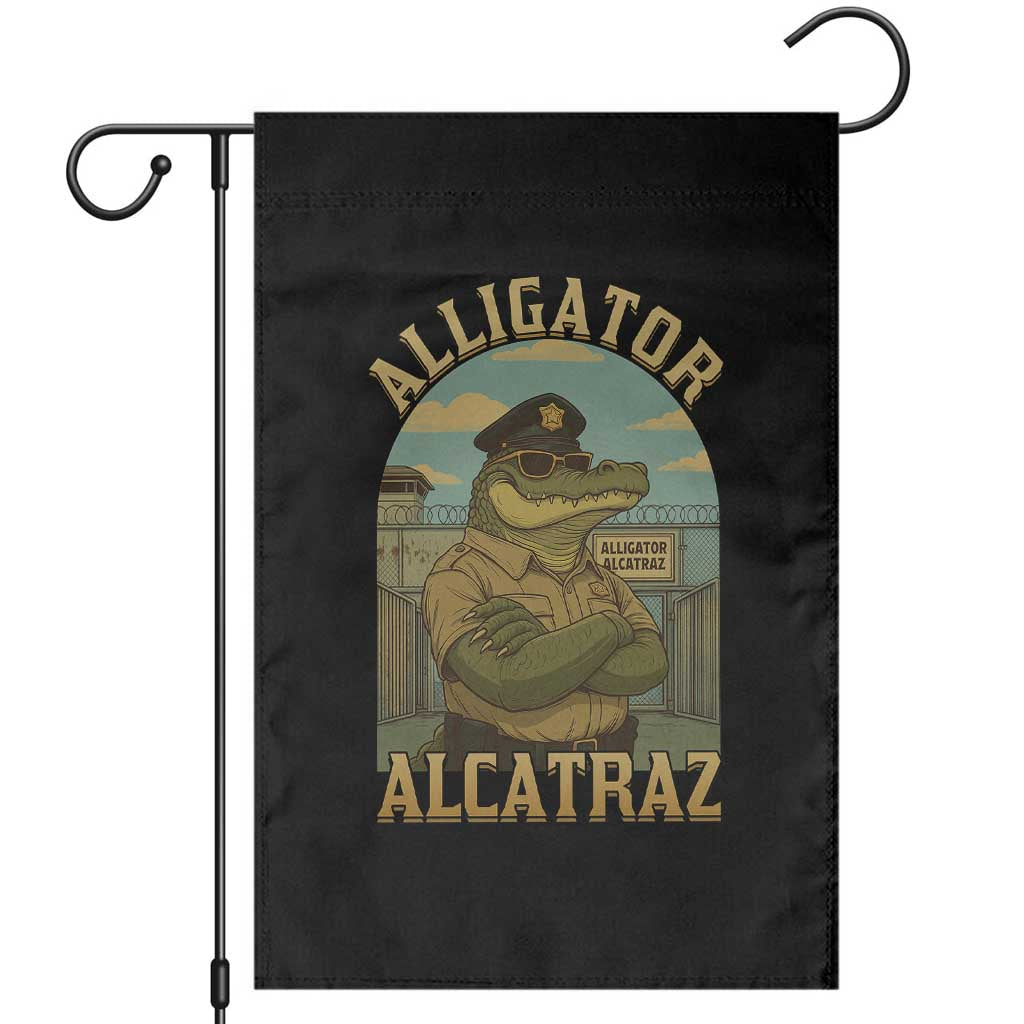 Funny Aligator Alcatraz Everglades Garden Flag Police Alligator Alligatraz Meme - Wonder Print Shop