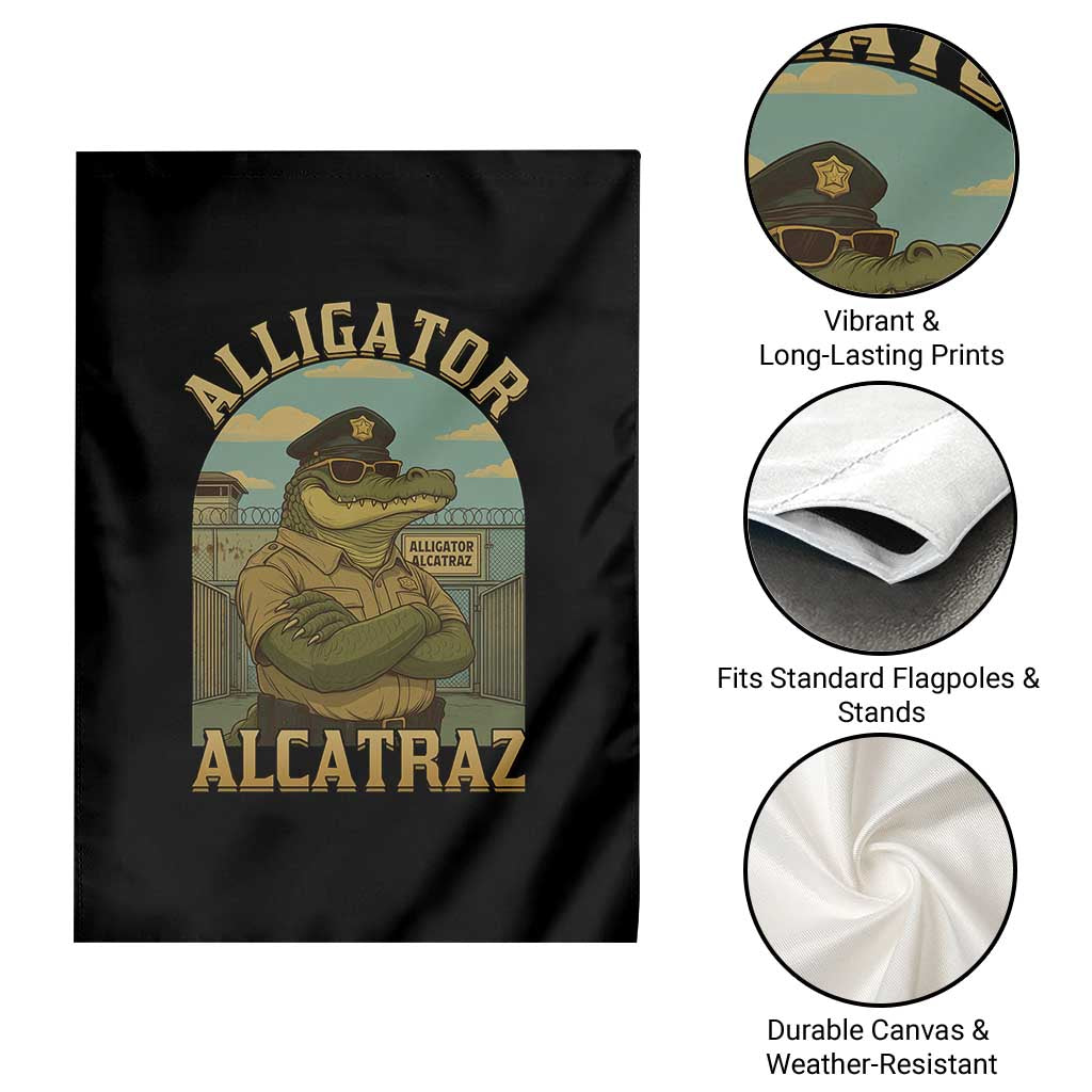Funny Aligator Alcatraz Everglades Garden Flag Police Alligator Alligatraz Meme - Wonder Print Shop