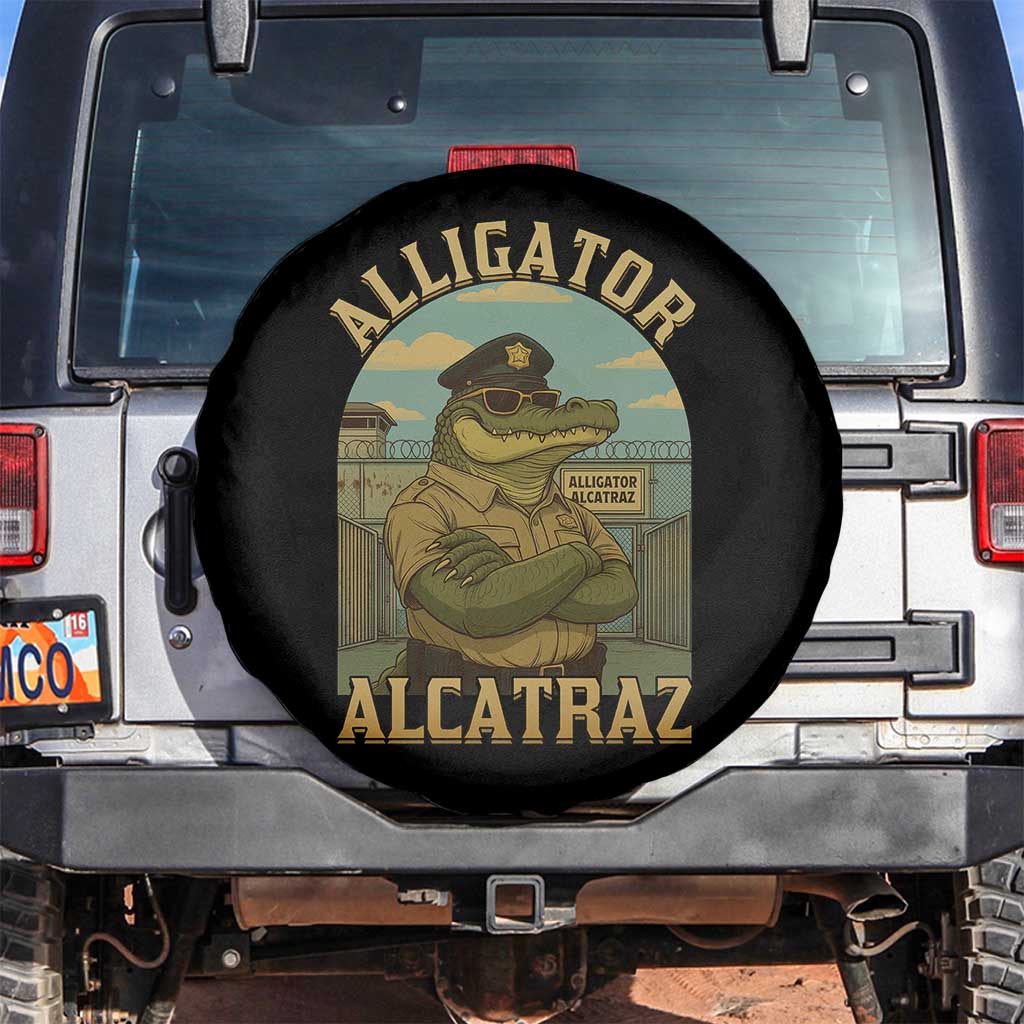 Funny Aligator Alcatraz Everglades Spare Tire Cover Police Alligator Alligatraz Meme - Wonder Print Shop