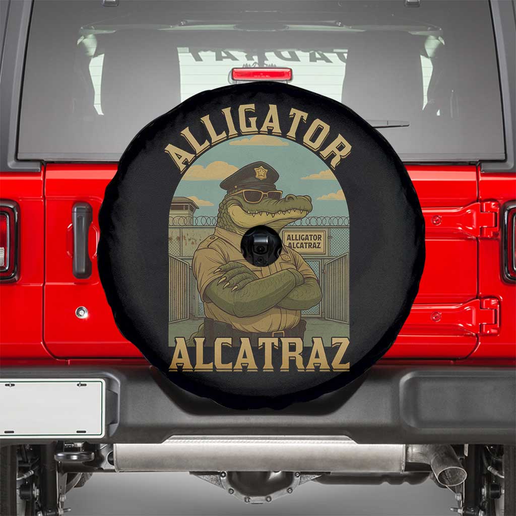 Funny Aligator Alcatraz Everglades Spare Tire Cover Police Alligator Alligatraz Meme - Wonder Print Shop
