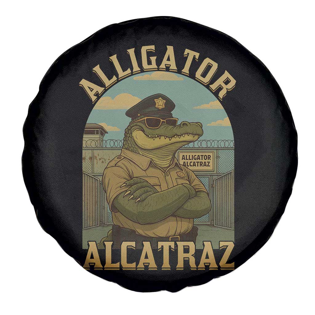 Funny Aligator Alcatraz Everglades Spare Tire Cover Police Alligator Alligatraz Meme - Wonder Print Shop