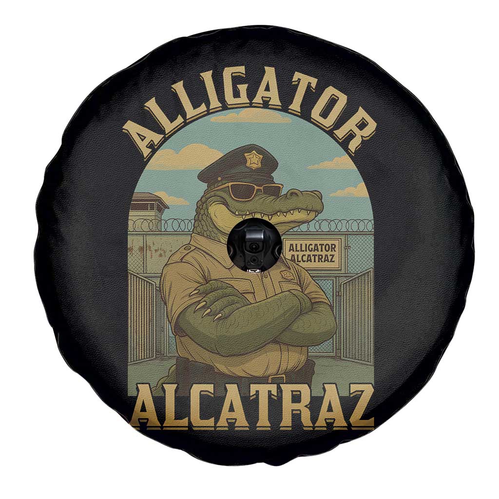 Funny Aligator Alcatraz Everglades Spare Tire Cover Police Alligator Alligatraz Meme - Wonder Print Shop