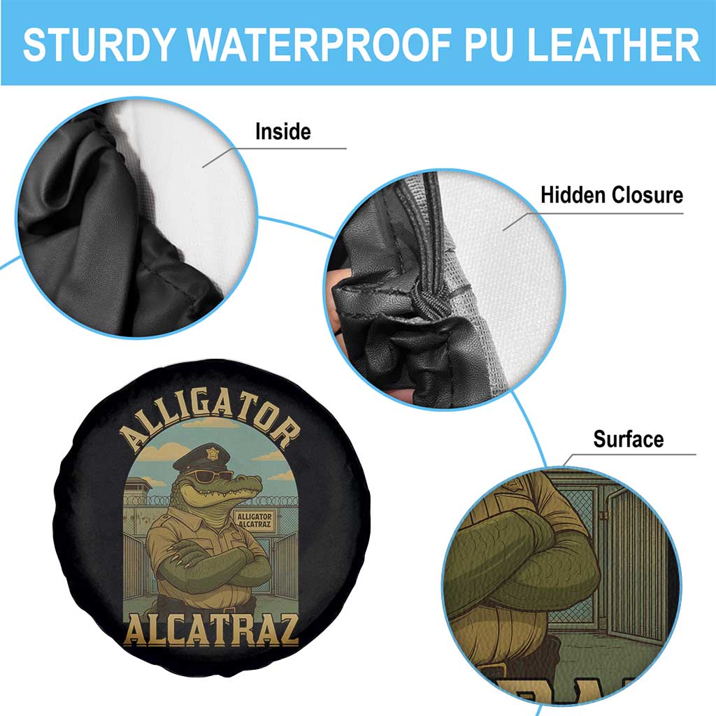 Funny Aligator Alcatraz Everglades Spare Tire Cover Police Alligator Alligatraz Meme - Wonder Print Shop