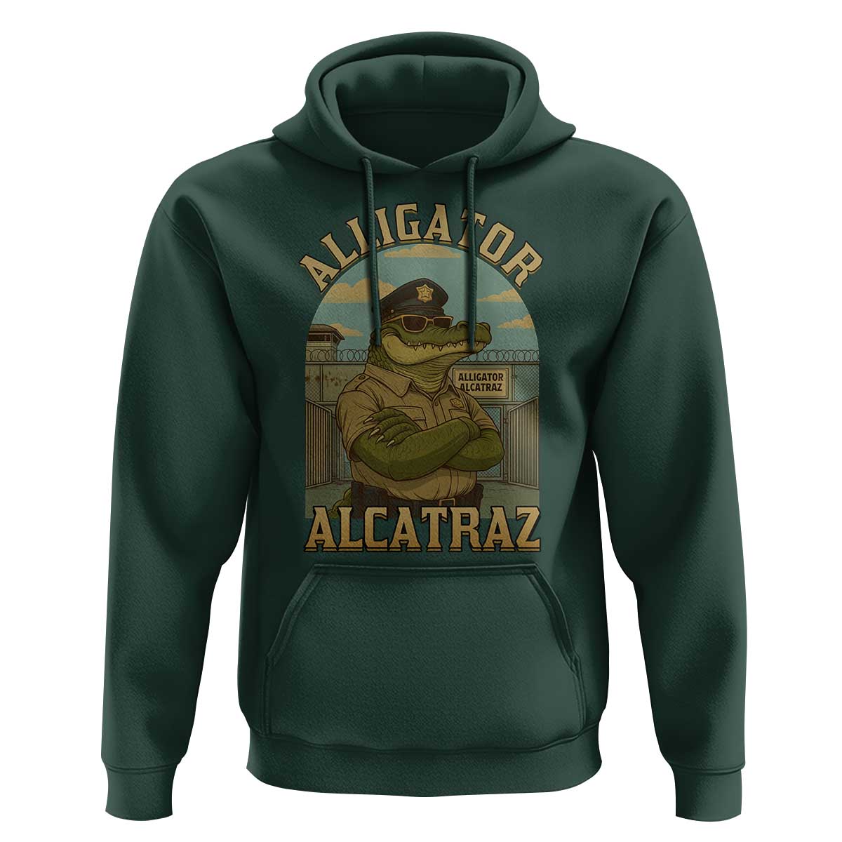 Funny Aligator Alcatraz Everglades Hoodie Police Alligator Alligatraz Meme - Wonder Print Shop