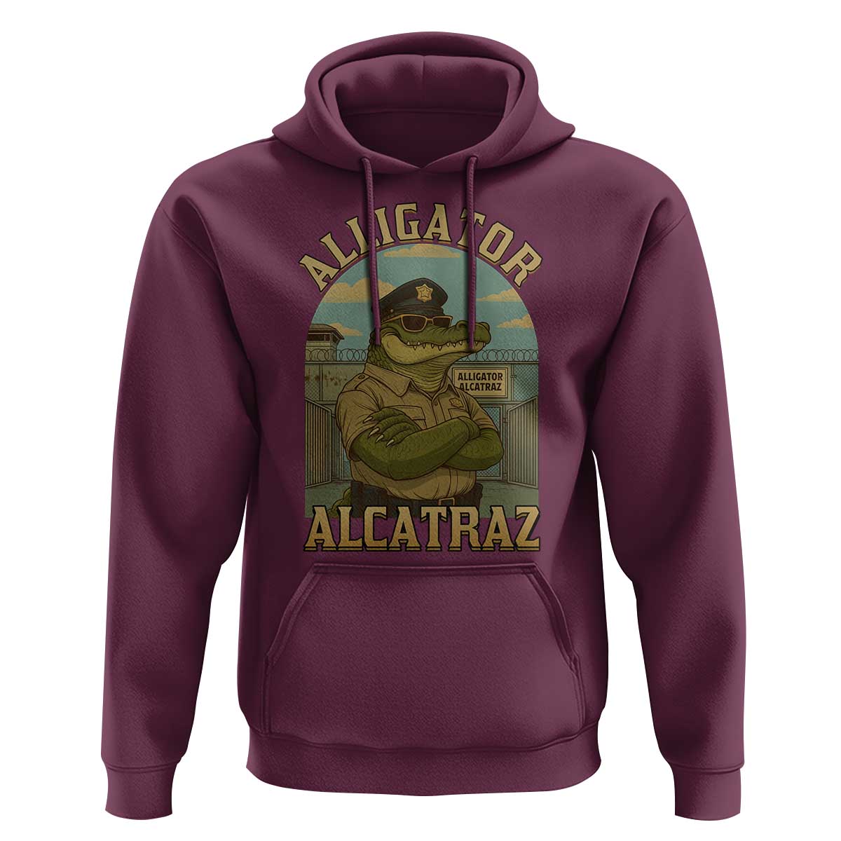 Funny Aligator Alcatraz Everglades Hoodie Police Alligator Alligatraz Meme - Wonder Print Shop