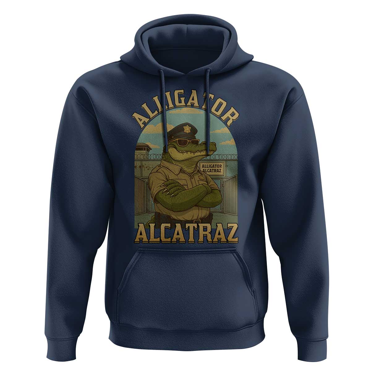 Funny Aligator Alcatraz Everglades Hoodie Police Alligator Alligatraz Meme - Wonder Print Shop