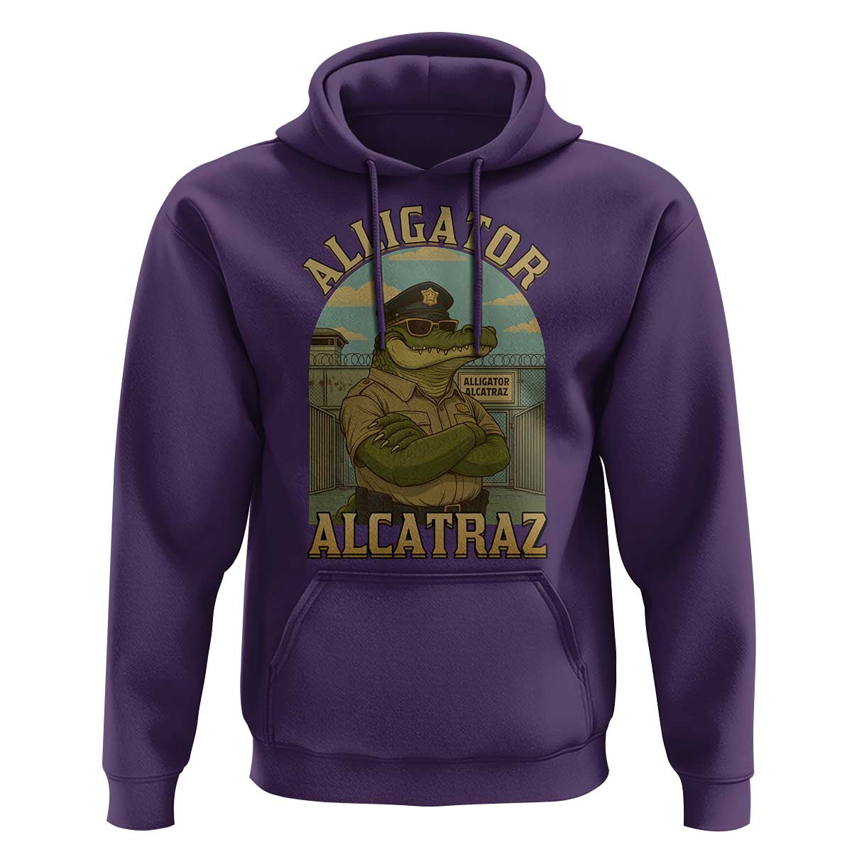 Funny Aligator Alcatraz Everglades Hoodie Police Alligator Alligatraz Meme - Wonder Print Shop