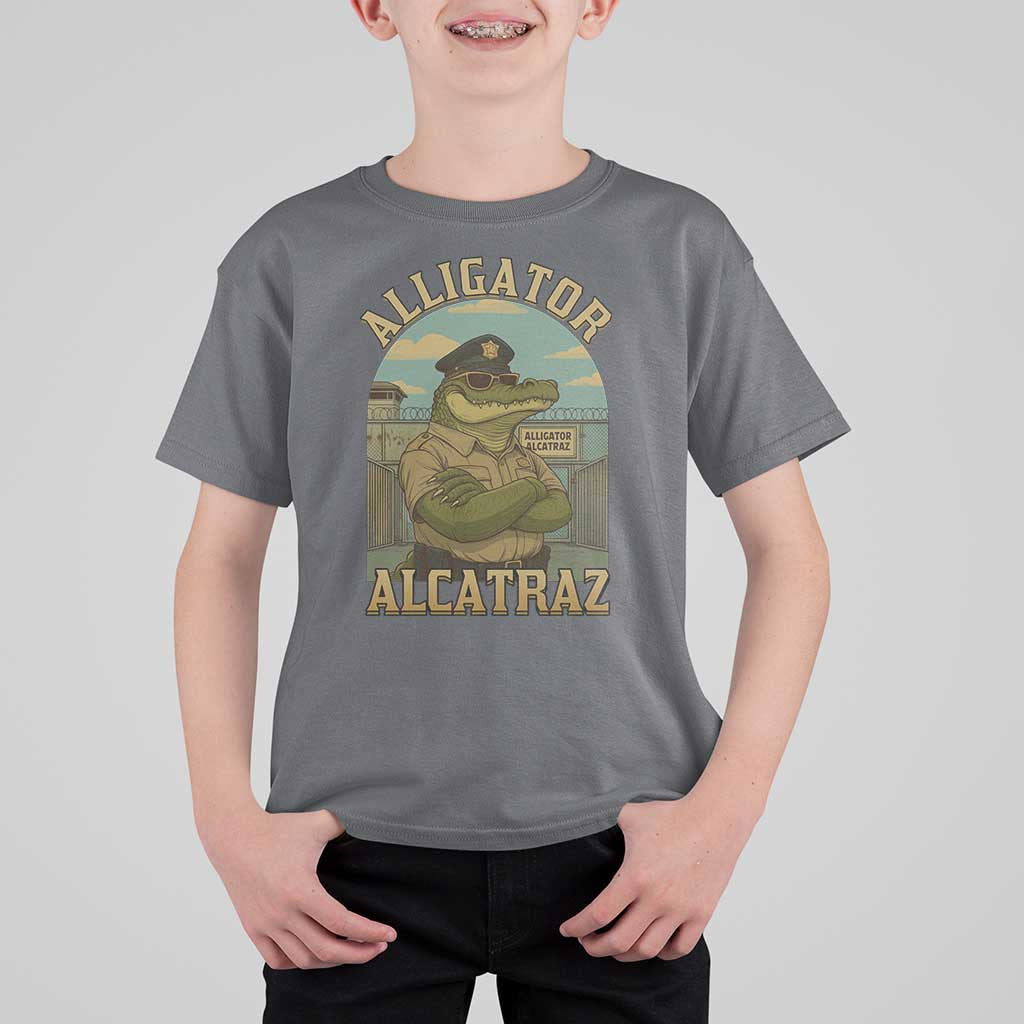Funny Aligator Alcatraz Everglades T Shirt For Kid Police Alligator Alligatraz Meme - Wonder Print Shop