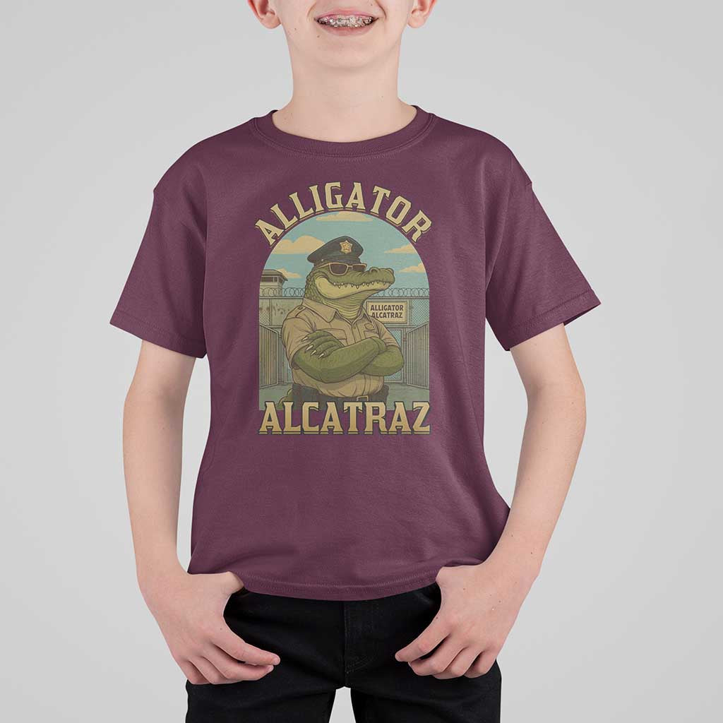 Funny Aligator Alcatraz Everglades T Shirt For Kid Police Alligator Alligatraz Meme - Wonder Print Shop
