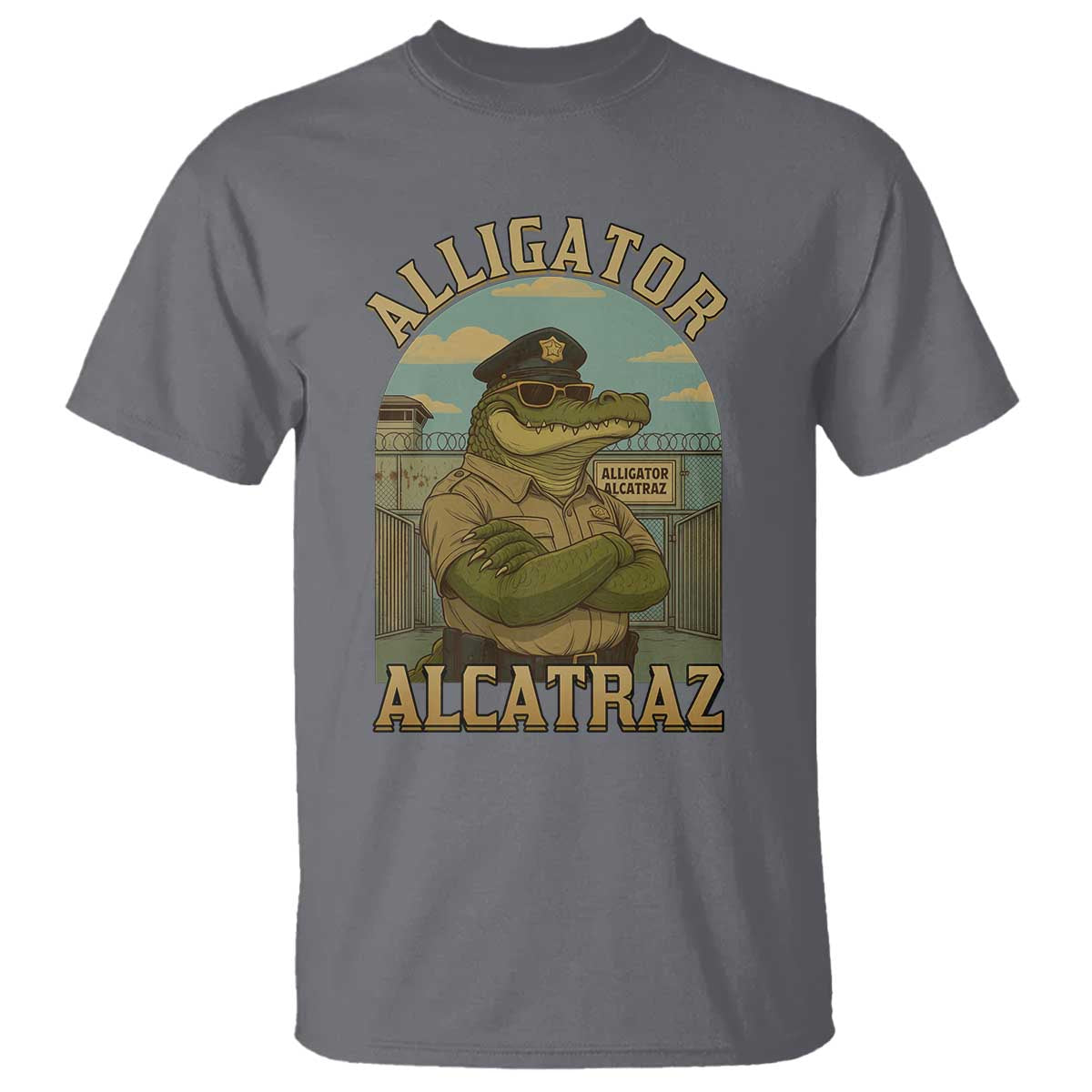 Funny Aligator Alcatraz Everglades T Shirt Police Alligator Alligatraz Meme - Wonder Print Shop