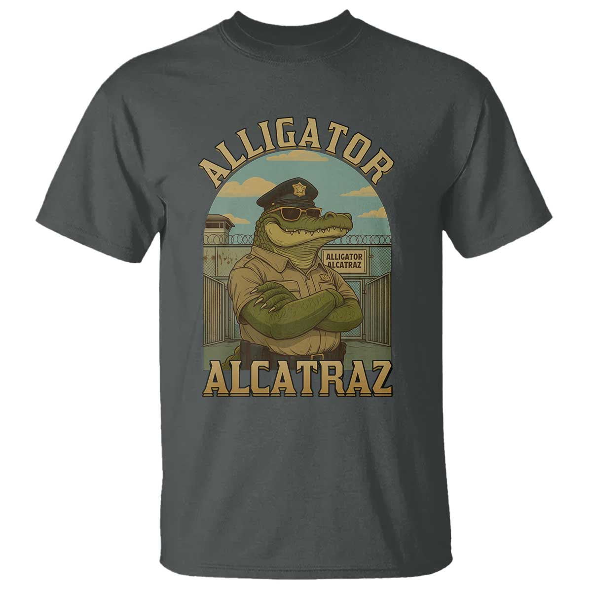 Funny Aligator Alcatraz Everglades T Shirt Police Alligator Alligatraz Meme - Wonder Print Shop