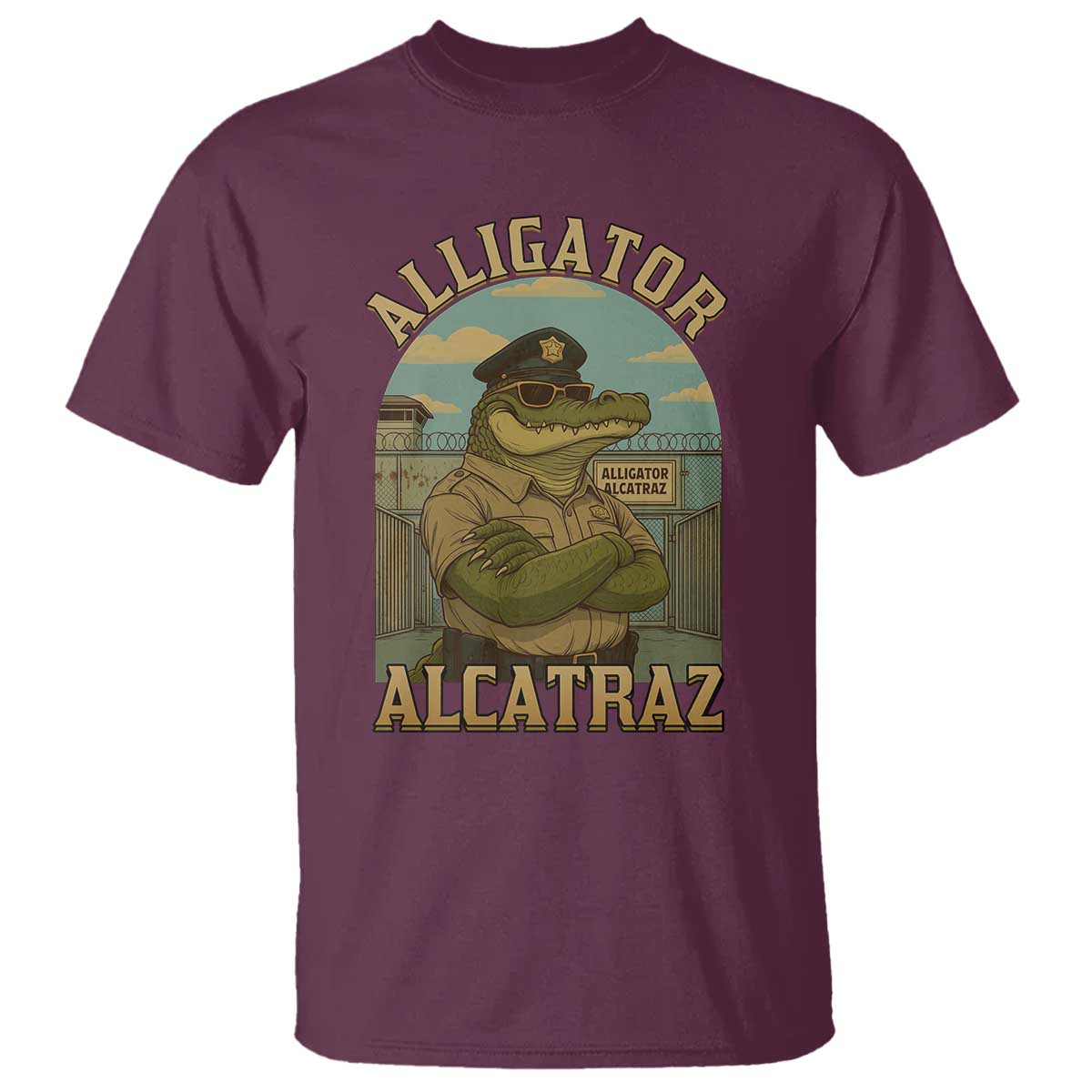 Funny Aligator Alcatraz Everglades T Shirt Police Alligator Alligatraz Meme - Wonder Print Shop