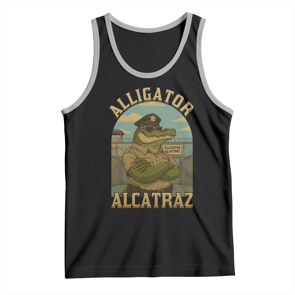 Funny Aligator Alcatraz Everglades Tank Top Police Alligator Alligatraz Meme - Wonder Print Shop