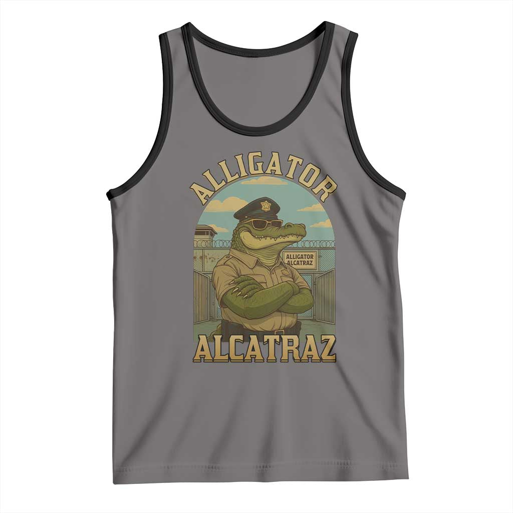 Funny Aligator Alcatraz Everglades Tank Top Police Alligator Alligatraz Meme - Wonder Print Shop