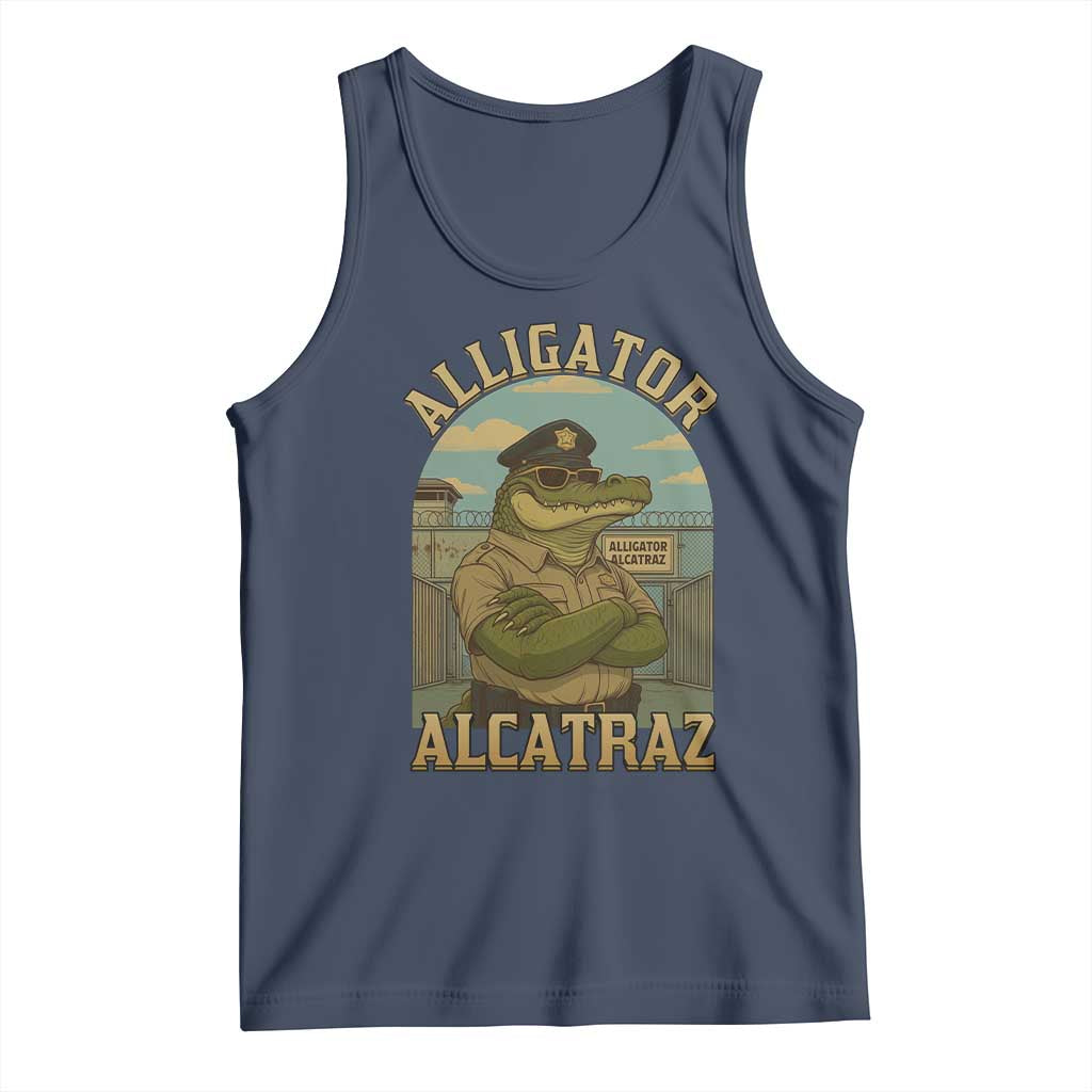 Funny Aligator Alcatraz Everglades Tank Top Police Alligator Alligatraz Meme - Wonder Print Shop