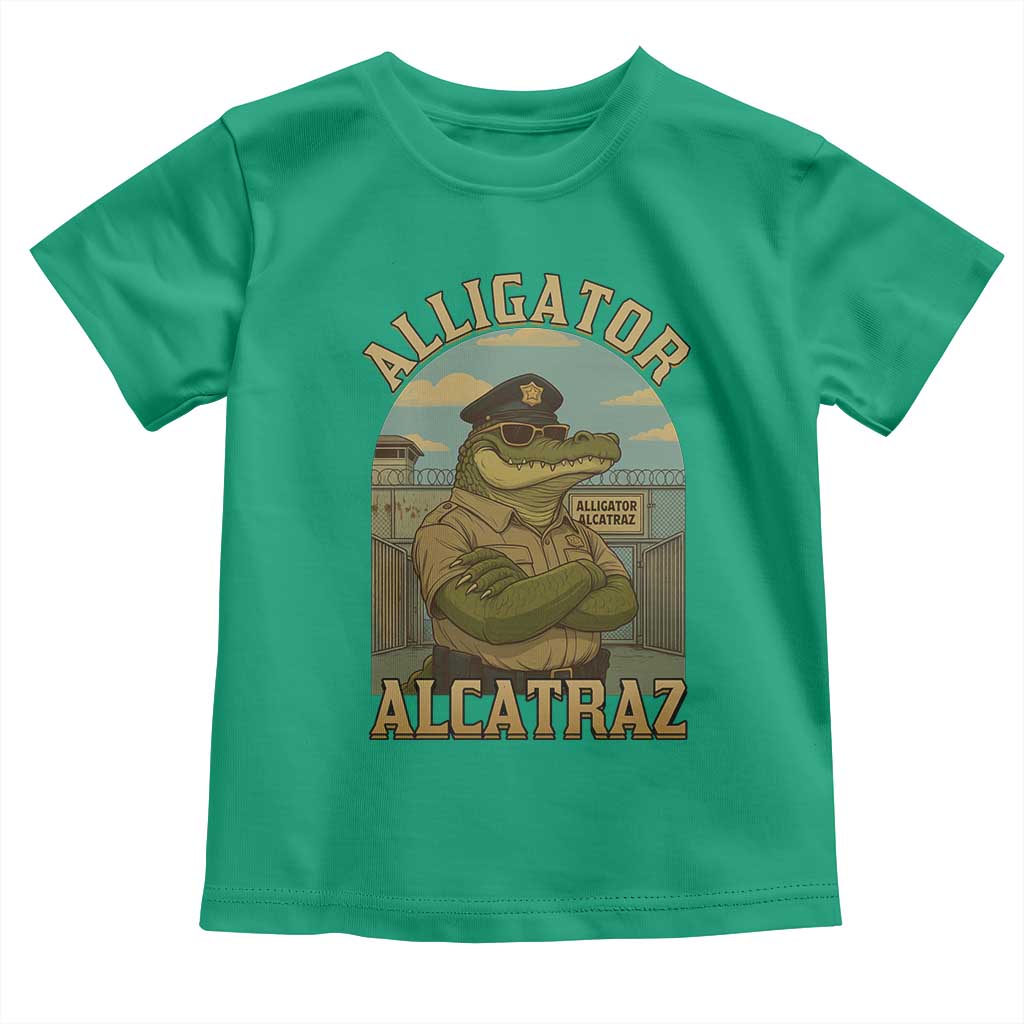 Funny Aligator Alcatraz Everglades Toddler T Shirt Police Alligator Alligatraz Meme - Wonder Print Shop