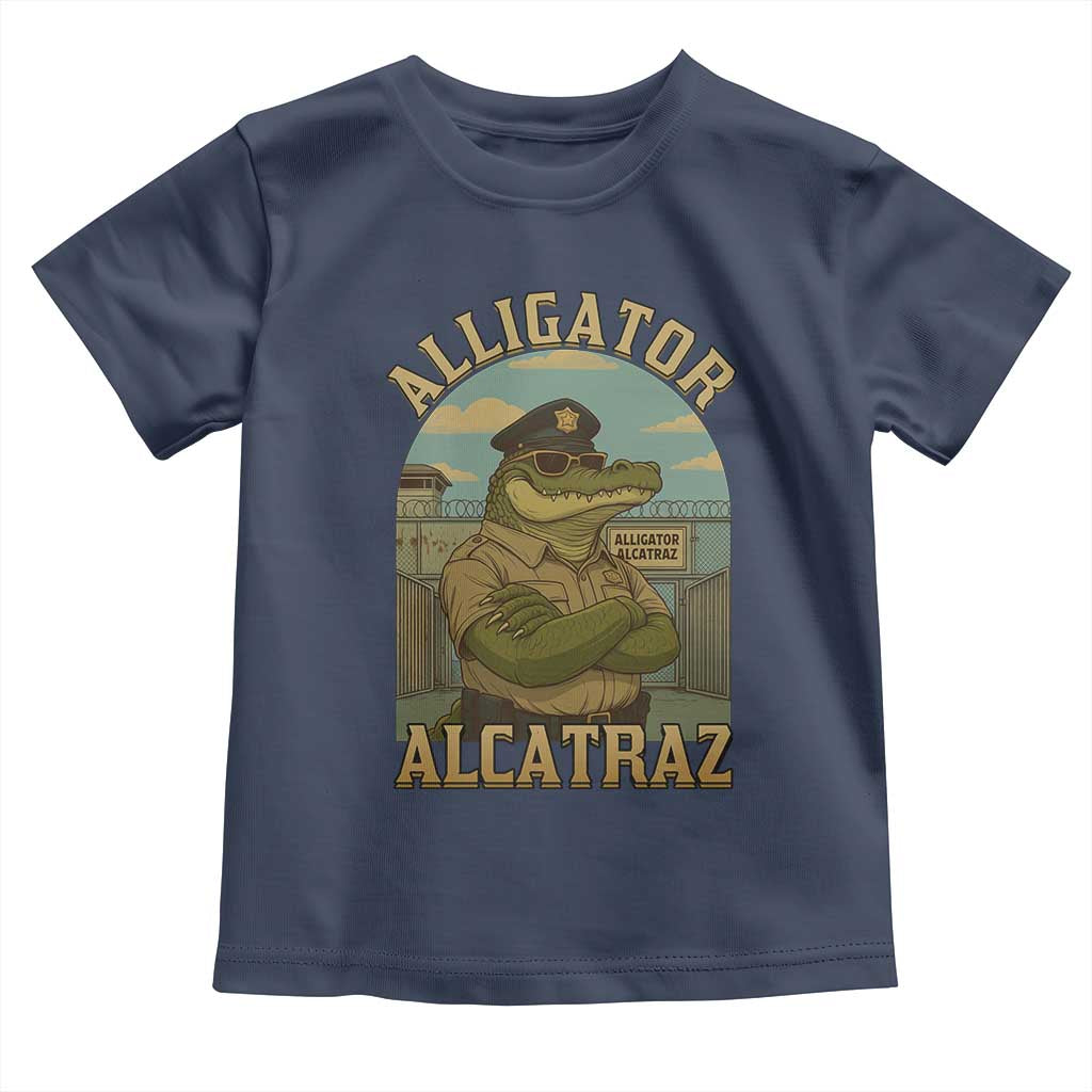 Funny Aligator Alcatraz Everglades Toddler T Shirt Police Alligator Alligatraz Meme - Wonder Print Shop