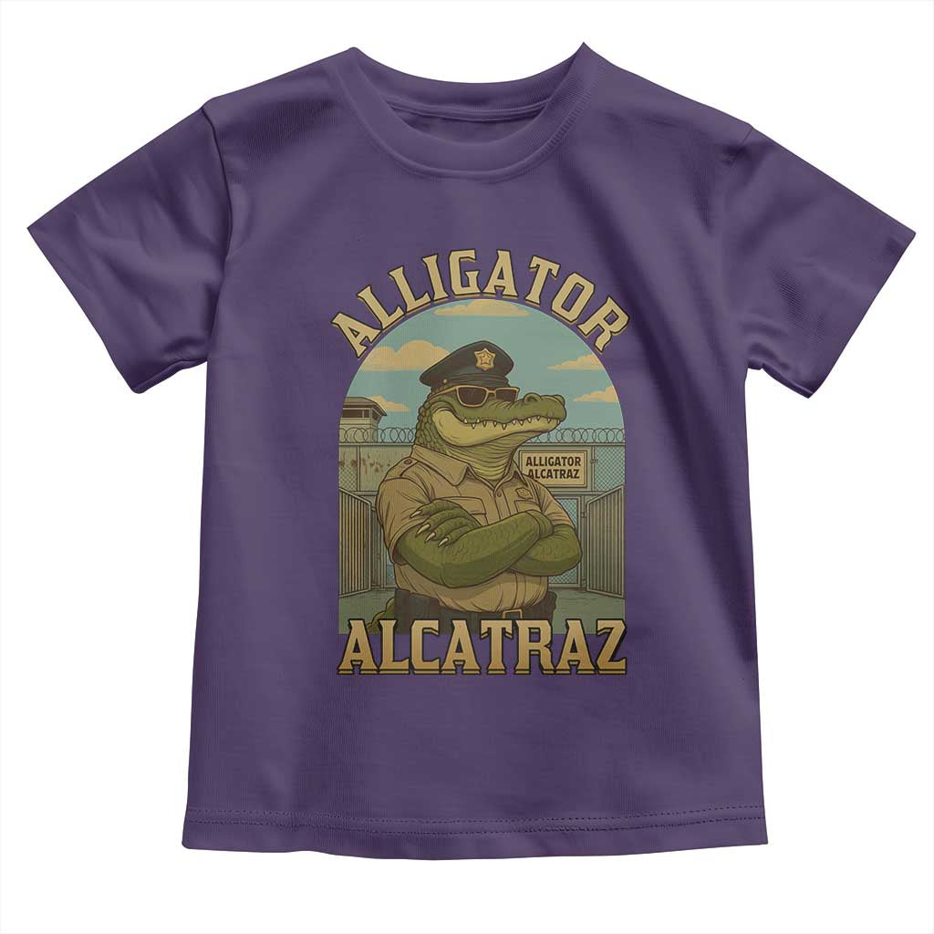 Funny Aligator Alcatraz Everglades Toddler T Shirt Police Alligator Alligatraz Meme - Wonder Print Shop