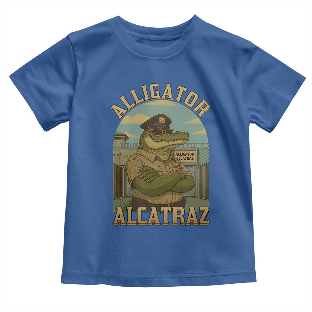 Funny Aligator Alcatraz Everglades Toddler T Shirt Police Alligator Alligatraz Meme - Wonder Print Shop