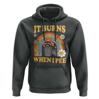 Funny It Burns When I Pee Hoodie Sarcastic Burning Racoon Meme - Wonder Print Shop