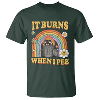 Funny It Burns When I Pee T Shirt Sarcastic Burning Racoon Meme - Wonder Print Shop