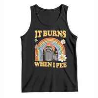 Funny It Burns When I Pee Tank Top Sarcastic Burning Racoon Meme - Wonder Print Shop