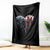 Patriotic Dog And Cat Paw American Flag Heart 4th Of July Throw Blanket - Wonder Print Shop
