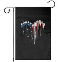 Patriotic Dog And Cat Paw American Flag Heart 4th Of July Garden Flag - Wonder Print Shop