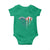 Patriotic Dog And Cat Paw American Flag Heart 4th Of July Baby Onesie - Wonder Print Shop