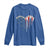 Patriotic Dog And Cat Paw American Flag Heart 4th Of July Long Sleeve Shirt - Wonder Print Shop