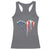 Patriotic Dog And Cat Paw American Flag Heart 4th Of July Racerback Tank Top - Wonder Print Shop