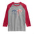 Patriotic Dog And Cat Paw American Flag Heart 4th Of July Raglan Shirt - Wonder Print Shop