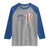 Patriotic Dog And Cat Paw American Flag Heart 4th Of July Raglan Shirt - Wonder Print Shop