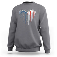 Patriotic Dog And Cat Paw American Flag Heart 4th Of July Sweatshirt - Wonder Print Shop