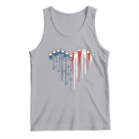 Patriotic Dog And Cat Paw American Flag Heart 4th Of July Tank Top - Wonder Print Shop