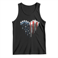 Patriotic Dog And Cat Paw American Flag Heart 4th Of July Tank Top - Wonder Print Shop