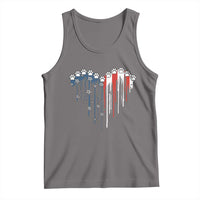 Patriotic Dog And Cat Paw American Flag Heart 4th Of July Tank Top - Wonder Print Shop