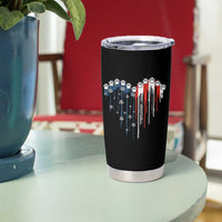 Patriotic Dog And Cat Paw American Flag Heart 4th Of July Tumbler Cup - Wonder Print Shop