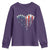 Patriotic Dog And Cat Paw American Flag Heart 4th Of July Youth Sweatshirt - Wonder Print Shop