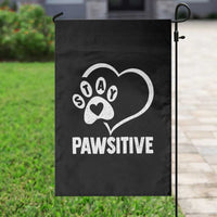 Funny Stay Pawsitive Garden Flag Cat Dog Lover Positive Vibes - Wonder Print Shop