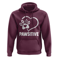 Funny Stay Pawsitive Hoodie Cat Dog Lover Positive Vibes - Wonder Print Shop