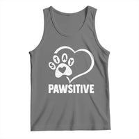 Funny Stay Pawsitive Tank Top Cat Dog Lover Positive Vibes - Wonder Print Shop