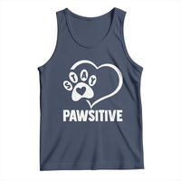 Funny Stay Pawsitive Tank Top Cat Dog Lover Positive Vibes - Wonder Print Shop