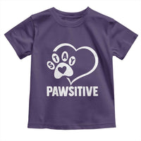 Funny Stay Pawsitive Toddler T Shirt Cat Dog Lover Positive Vibes - Wonder Print Shop