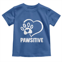 Funny Stay Pawsitive Toddler T Shirt Cat Dog Lover Positive Vibes - Wonder Print Shop