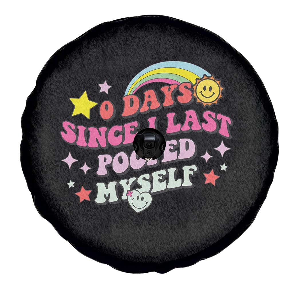 Funny 0 Days Since I Last Pooped Myself Spare Tire Cover Joke Meme Gag - Wonder Print Shop
