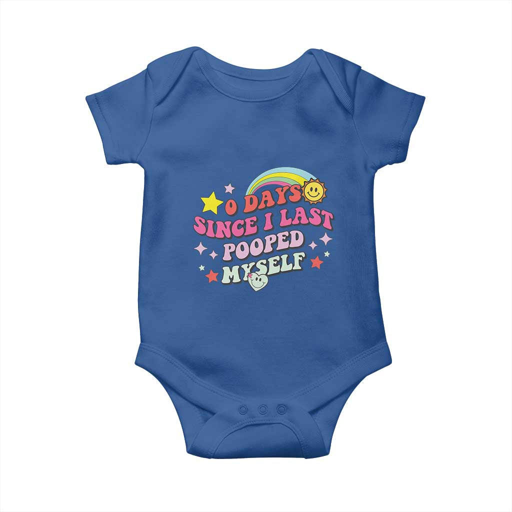Funny 0 Days Since I Last Pooped Myself Baby Onesie Joke Meme Gag - Wonder Print Shop