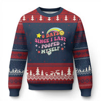 Funny 0 Days Since I Last Pooped Myself Ugly Christmas Sweater Joke Meme Gag - Wonder Print Shop
